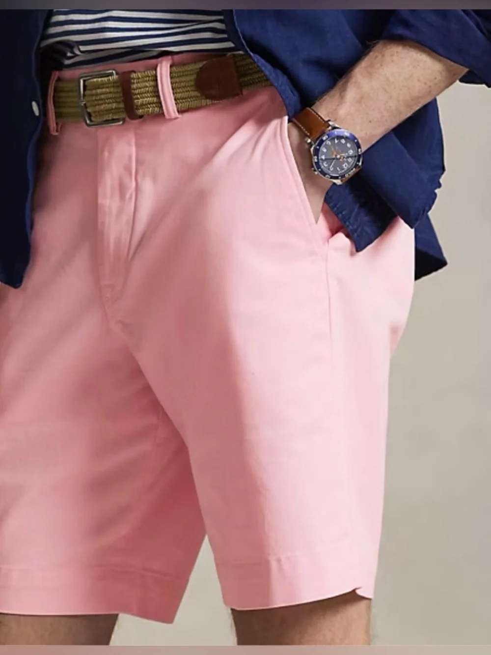 Polo Ralph Lauren Bedford Classic Fit Chino Short 9” Size 34 Pink NWT